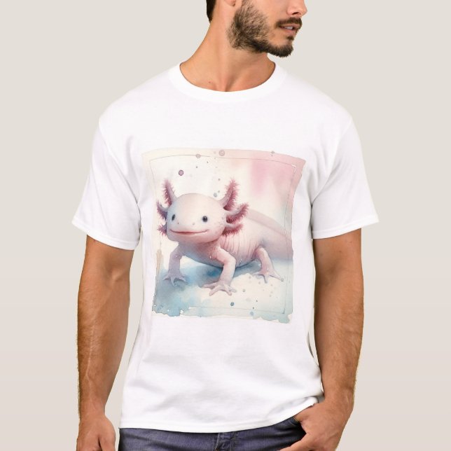 Camiseta Axolotl in Watercolor AREF292 - Watercolor (Frente)