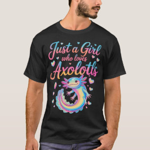 Camiseta Axolotl Kawaii Só Uma Garota Que Ama