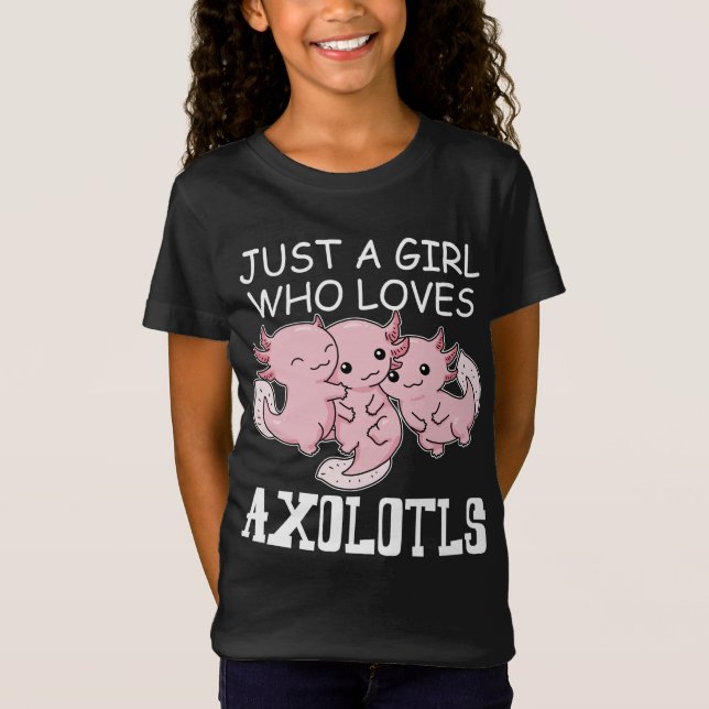 Camiseta Axolotl Kids Kawaii Axolotl Gift Girls Axolotl (Frente)