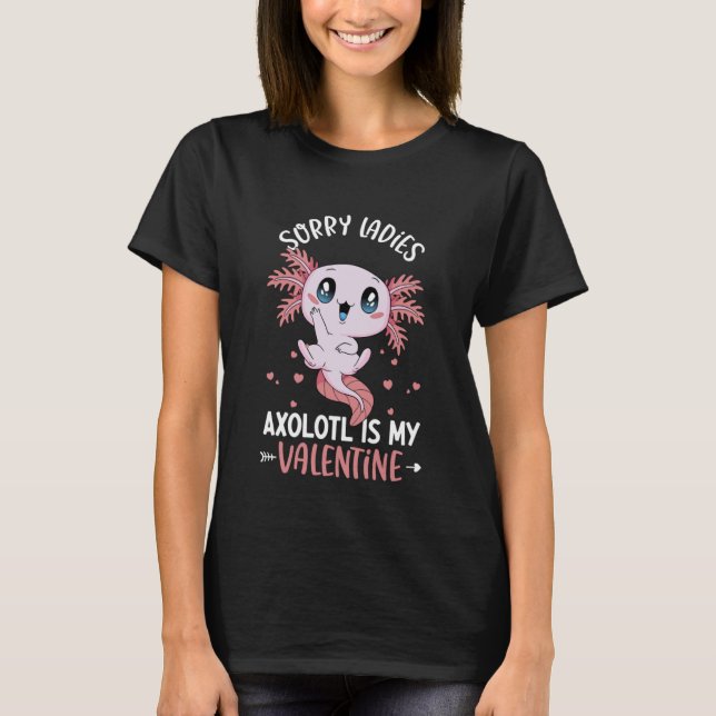 Camiseta Axolotl Ladies   Valentine's Day Cute Axolotl Boy (Frente)