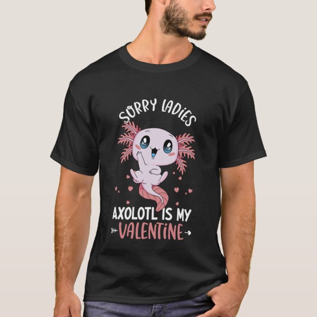Camiseta Axolotl Ladies   Valentine's Day Cute Axolotl Boy (Frente)