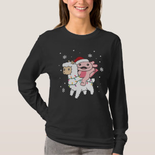 Camiseta Axolotl Llama Alpaca Animais de inverno