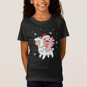 Camiseta Axolotl Llama Alpaca Animais de inverno