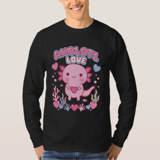 Camiseta Axolotl Love Kawaii Heart Salamander Underwater Aq