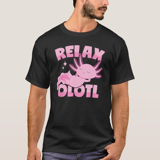 Camiseta Axolotl Lover Mexican Salamander Relaxolotl Sleepi (Frente)
