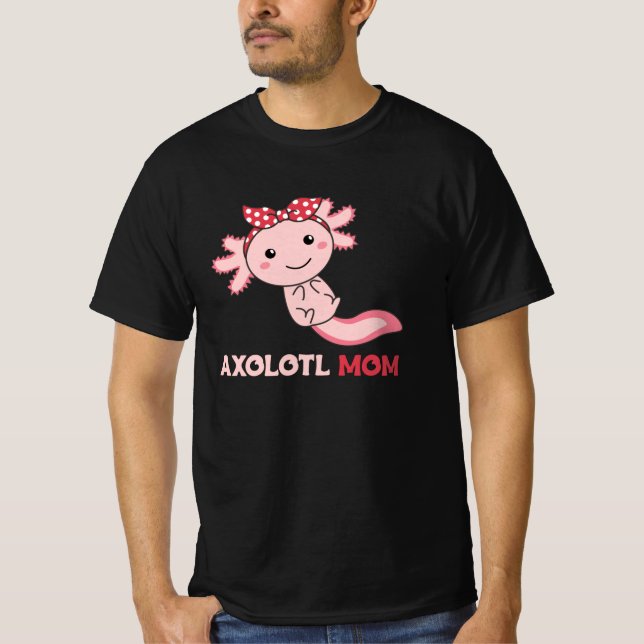 Camiseta Axolotl Mãe - Animais Cute Axolotl Mãe Kawaii (Frente)