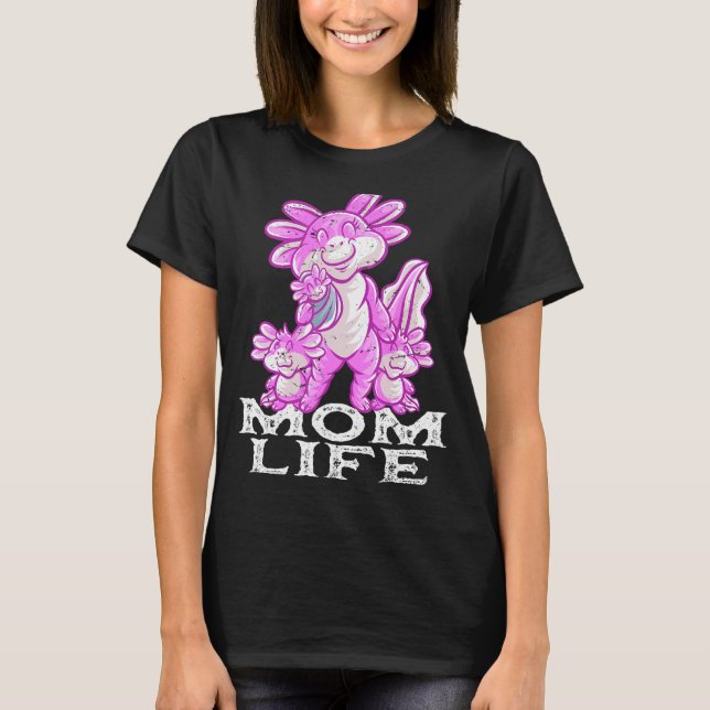 Camiseta Axolotl Mamãe Mãe Mamãe Mãe Família Mãe D (Frente)