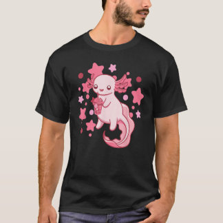 Camiseta Axolotl Milk Tea Axolotl Drinking Boba Tea Pet Axo