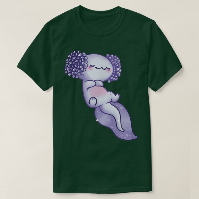 Camiseta Axolotl Nap Do Sono Engraçado Axolotls Kawaii Japã (Frente do Design)