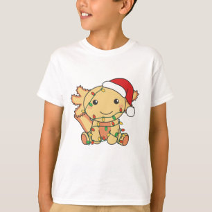 Camiseta Axolotl Natal Animais de inverno Axolotls