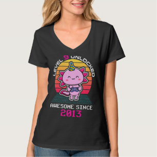 Camiseta Axolotl Nível 9 Desbloqueado Incrível 2013 Com 9 A