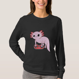 Camiseta Axolotl Peixes Jogando Videos games Engraçados Axo