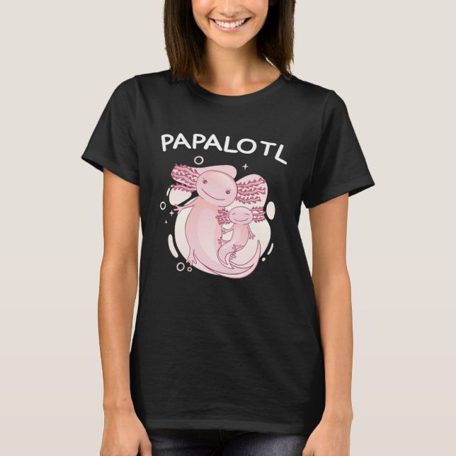 Camiseta axolotl pregnancy announcement papalotl papa babyl (Frente)