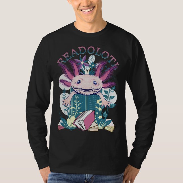 Camiseta Axolotl Reading Books Readolotl Cute Axolotl Read  (Frente)