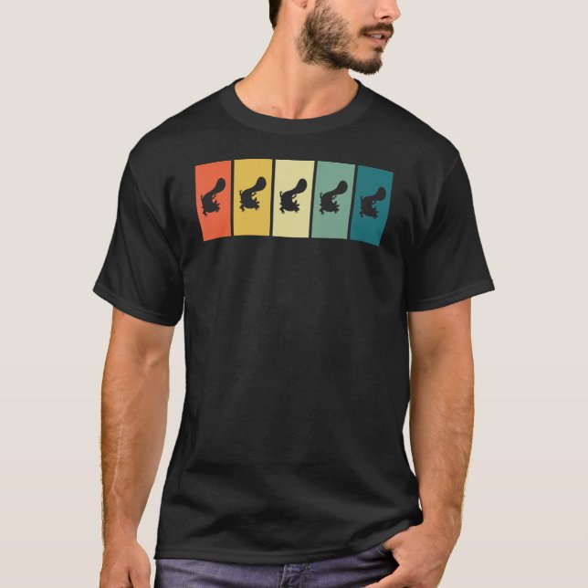 Camiseta Axolotl Retro Sunset Axolotl (Frente)