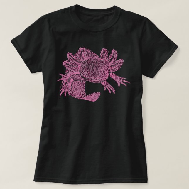 Camiseta Axolotl - ROSA (Frente do Design)