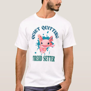 Camiseta Axolotl Rosa Engraçado Definidor de Tendência de S