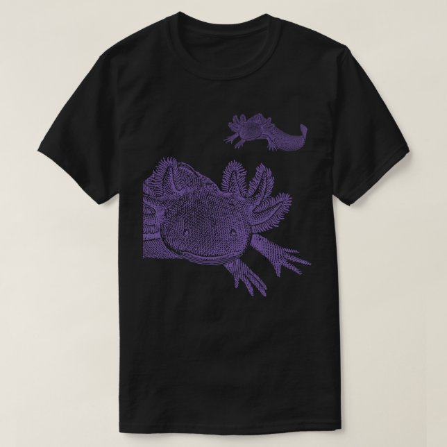 Camiseta Axolotl - ROXO (Frente do Design)