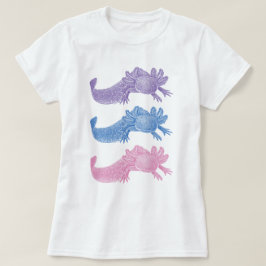 Camiseta Axolotl - ROXO, AZUL e ROSA