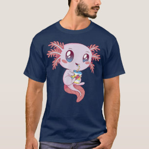 Camiseta Axolotl Snack Sweets Bebem Engraçados Axolotls Kaw