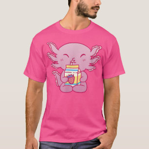 Camiseta Axolotl Snack Sweets Bebem Engraçados Axolotls Kaw