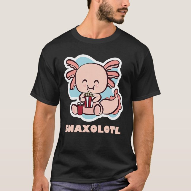 Camiseta Axolotl Snaxolotl Sweets e Candy Halloween Trick (Frente)