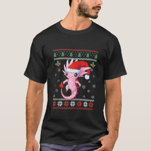 Camiseta Axolotl Ugly Christmas Sweater Xmas para Criança A