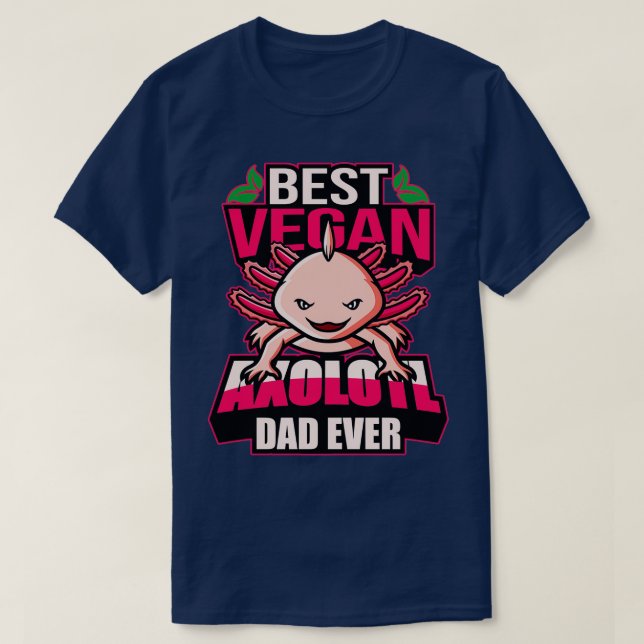 Camiseta Axolotl Vegan Pet Tail Left Idea (Frente do Design)