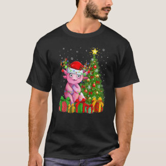 Camiseta Axolotl  Xmas Holiday Santa Axolotl Christmas Tree