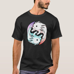 Camiseta Axolotl Yin Yang Cute Mexicano Walking Fish Boys G