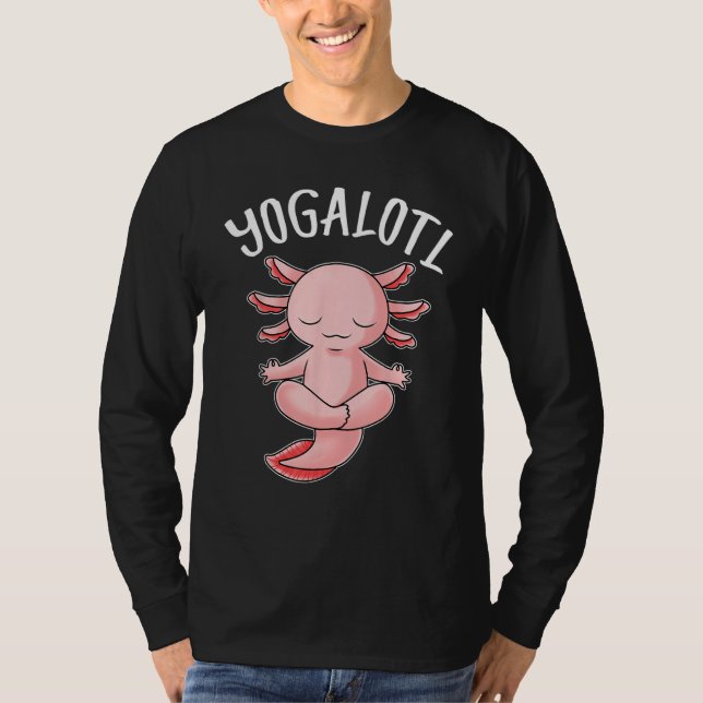 Camiseta Axolotl Yogalotl Meditation Yoga Funny Axolotl Rel (Frente)
