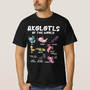 Camiseta Axolotls Do Lover Kawaii Axolotl Da Cuta Mundial O