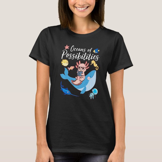 Camiseta Axolotls Summer Reading 2022 Oceans Of Possibilit (Frente)