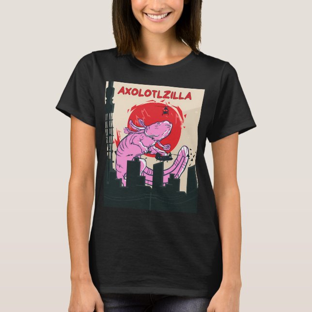 Camiseta Axolotlzilla Axolotl zilla fofo vintage (Frente)