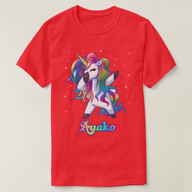 Camiseta AYAKO Unicorn Oferece Presentes Para Garotas, Pres (Frente do Design)