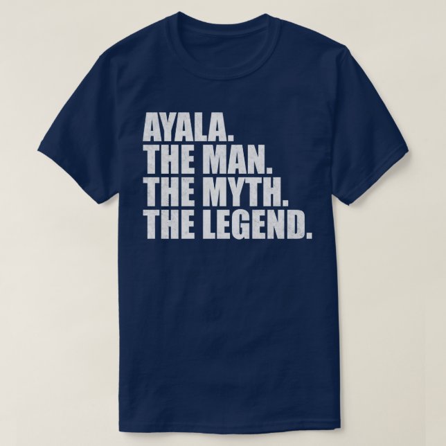 Camiseta Ayala Nome da família Ayala sobrenome Ayala Ayala  (Frente do Design)