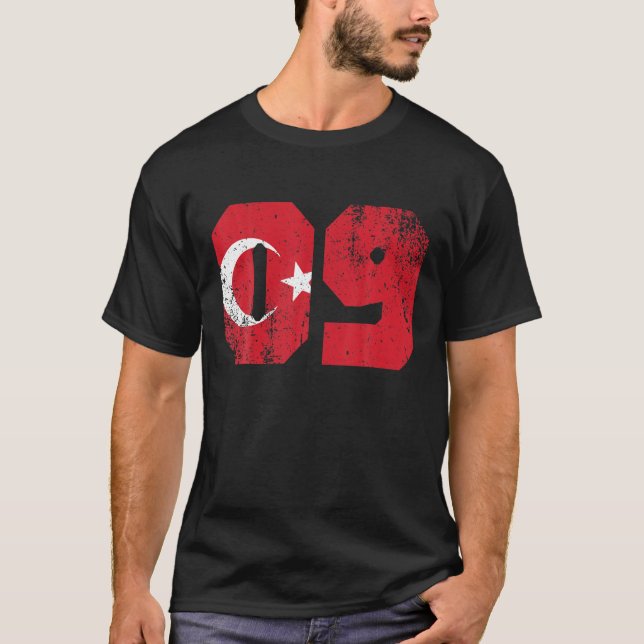 Camiseta Aydin 09 Memleket Turkey Flag Gift Idea (Frente)