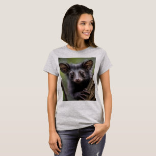 Camiseta "Aye-Aye de Olhos Arregalados em uma Árvore"