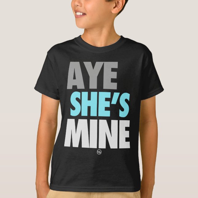 Camiseta Aye é meu (ciano) (Frente)