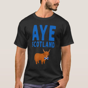 Camiseta Aye Escócia Vaca Highland Idéia Para Mulheres & Ay