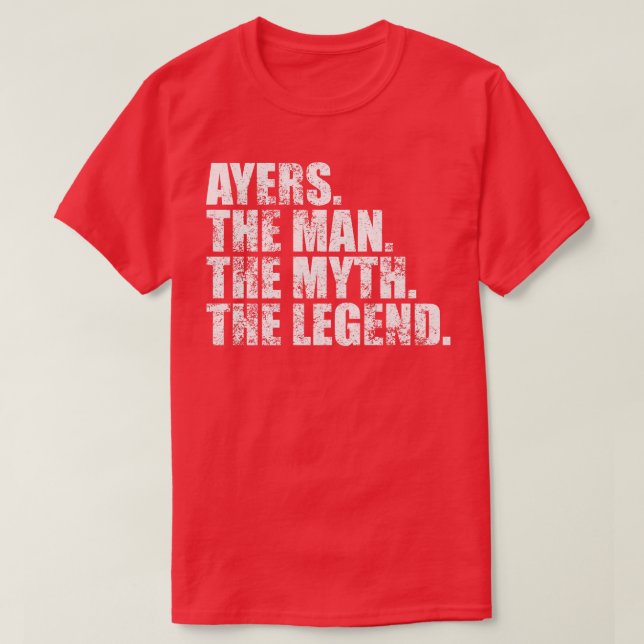 Camiseta Ayers Ayers Ayers sobrenome Ayers Surna (Frente do Design)