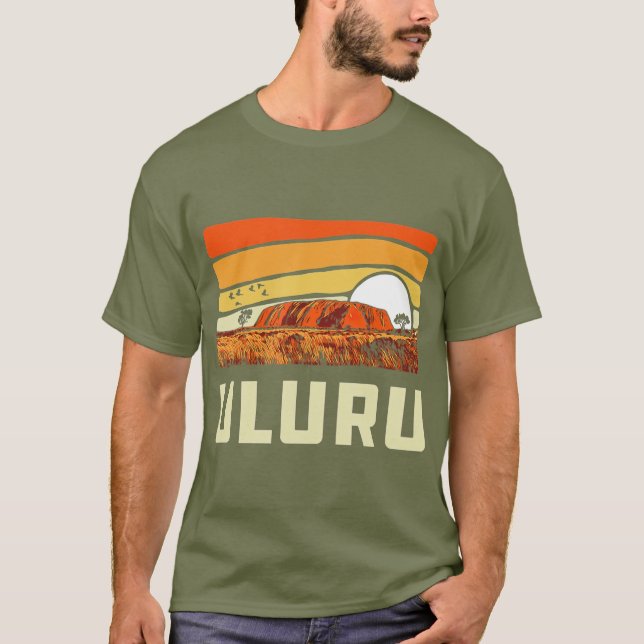Camiseta Ayers Rock Uluru Austrália Landmark Vintage 80s (Frente)