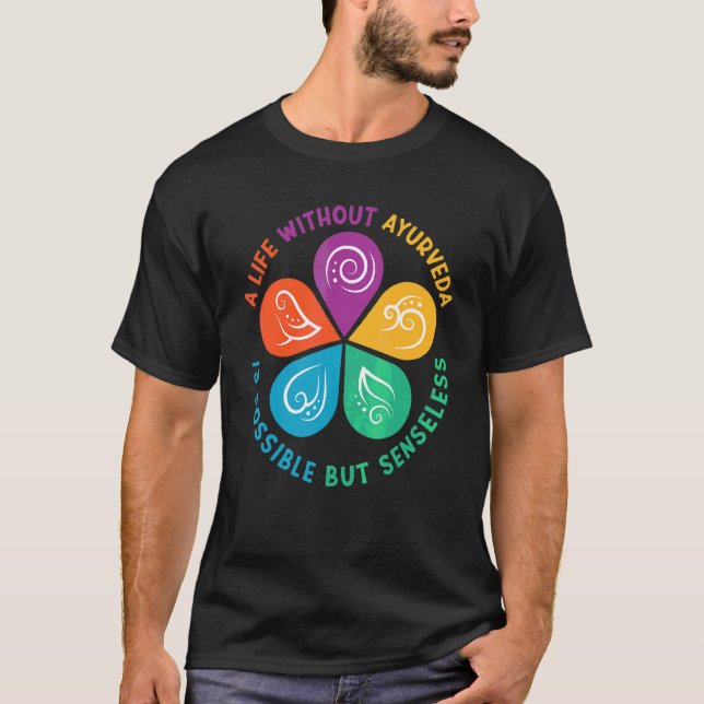 Camiseta Ayurvedic Doshas Vata Kapha Pitta Uma Vida Sem Um (Frente)