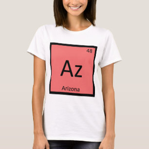 Camiseta Az - Símbolo da Tabela Periódica da Química do Est