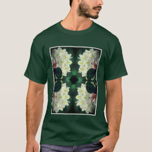 Camiseta Azalea branca com Abstrato de gotas de chuva