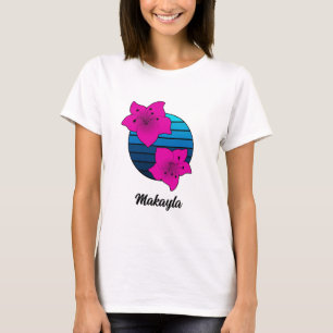 Camiseta Azalea desenhada à mão com Sunset