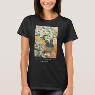 Camiseta Azáleas brancas em um pote, Claude Monet 1885