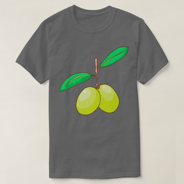 Camiseta Azeitona Comida vegetariana (Frente do Design)
