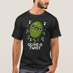 Camiseta Azeitona-torre Fruta Engraçada Olive Pun Dark BG
