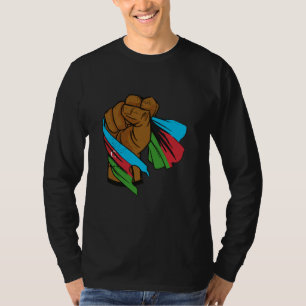 Camiseta Azerbaijão de mão potência azerbaijanesa Flag Azer